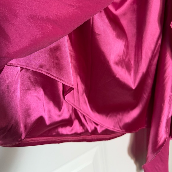 NWT Revolve More To Come Cierra Strapless Feather Wrap Dress in Hot Pink - Picture 10 of 12